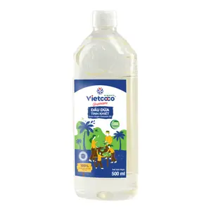 Dầu Dừa Tinh Khiết Hữu Cơ, Premium Organic Extra Virgin Coconut Oil (500ml) - VIETCOCO