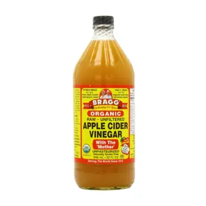 Giấm Táo Hữu Cơ Có Giấm Cái, Organic Raw Unfiltered Apple Cider Vinegar with The Mother, 32 fl oz (946ml) - BRAGG