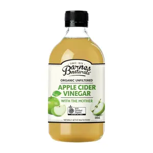 Giấm Táo Hữu Cơ, Có Giấm Cái, Organic Unfiltered Apple Cider Vinegar, with The Mother (500ml) - BARNES NATURALS