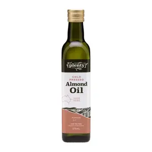 Dầu Hạnh Nhân Nguyên Chất Ép Lạnh, Cold pressed Almond Oil (375ml) - PLENTY