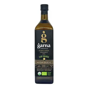 Dầu Hướng Dương Hữu Cơ, Sunflower Organic Oil for Salads, High Oleic (1L) - GARNA