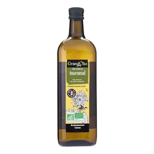 Dầu Ăn Hướng Dương Hữu Cơ, Huile de Tournesol Désodorisée, Organic Sunflower Oil (1L) - GRAND OLIO