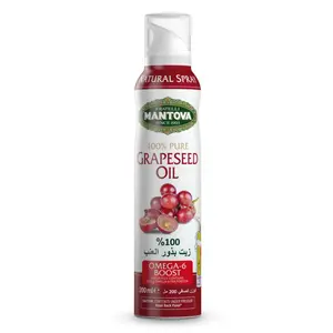 Dầu Hạt Nho Dạng Xịt, 100% Pure Grapeseed Oil Spray, Cholesterol Free, 5 fl oz (147ml) - FRATELLI MANTOVA