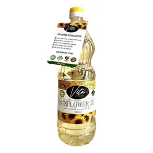 Dầu Hướng Dương Hữu Cơ Ép Lạnh, Organic Cold Pressed Sunflower Oil (1000ml) - VITA FRESH