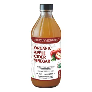Giấm Táo Hữu Cơ Có Giấm Cái, Organic Apple Cider Vinegar with The Mother, 16 oz (473ml) - BRIOVINEGARS