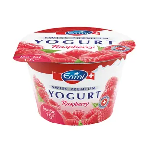 Sữa Chua Phúc Bồn Tử Ít Béo, Swiss Premium Yogurt, Raspberry, 1.5% Fat (100g) - EMMI