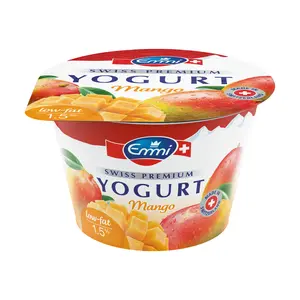 Sữa Chua Xoài Ít Béo, Swiss Premium Yogurt, Mango, 1.5% Fat (100g) - EMMI