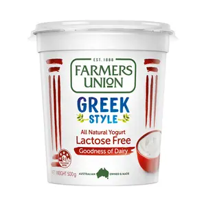 Sữa Chua Hy Lạp, Greek Style Yoghurt, Lactose Free, No Added Sugar (500g) - FARMERS UNION