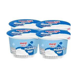 Sữa Chua Lợi Khuẩn Nguyên Chất, Yoghurt with Probiotic, Original, 4 Hộp (360g) - MEIJI