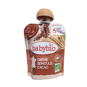 Váng Sữa Cacao Hữu Cơ Cho Bé, Crème Semoule Cacao, 6+ Tháng (85g) - BABYBIO