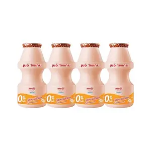 Sữa Chua Uống Hương Cam, Paigen, Orange Flavoured Drinking Yoghurt, 4 Chai (400ml) - MEIJI
