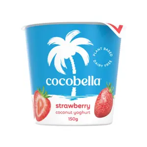 Sữa Chua Dừa Thuần Chay Vị Dâu, Plant Based & Dairy Free Coconut Yoghurt, Strawberry (150g) - COCOBELLA