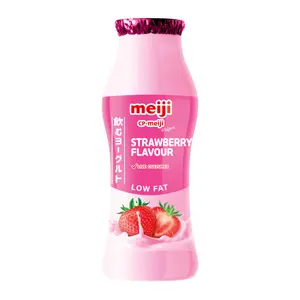 Sữa Chua Uống Ít Béo Hương Dâu, Paigen, Strawberry Flavoured Drinking Yoghurt, Low Fat (150ml) - MEIJI