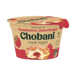 Sữa Chua Hy Lạp Vị Bánh Donut Dâu, Greek Yogurt, Raspberry Jam Donut (160g) - CHOBANI