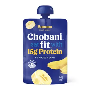 Sữa Chua Hy Lạp Chuối, Fit, Banana Greek Yogurt, 15g Protein & No Added Sugar (150g) - CHOBANI
