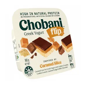 Sữa Chua Hy Lạp Vị Caramen, Flip, Caramel Slice, Caramel Low-Fat Greek Yogurt (140g) - CHOBANI