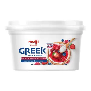 Sữa Chua Hy Lạp Vị Quả Mọng, Greek Style Yoghurt, Triple Berry Flavour (500g) - MEIJI