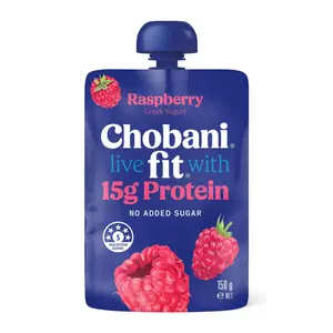 Sữa Chua Hy Lạp Mâm Xôi, Fit, Raspberry Greek Yogurt, 15g Protein & No Added Sugar (150g) - CHOBANI