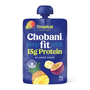 Sữa Chua Hy Lạp Trái Cây Nhiệt Đới, Fit, Tropical Greek Yogurt, 15g Protein & No Added Sugar (150g) - CHOBANI