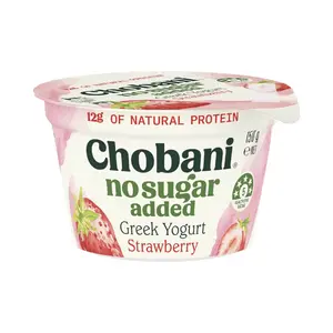 Sữa Chua Hy Lạp Vị Dâu, No Sugar Added Greek Yogurt, Strawberry (150g) - CHOBANI