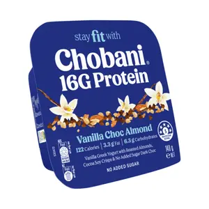 Sữa Chua Hy Lạp Vị Vani, Socola & Hạnh Nhân, Flip Fit, Vanilla Choc Almond, Vanilla Greek Yogurt with Roasted Almonds (140g) - CHOBANI