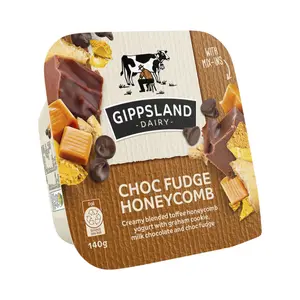 Sữa Chua Socola & Kẹo Tổ Ong, Choc Fudge Honeycomb Yogurt (140g) - GIPPSLAND DAIRY
